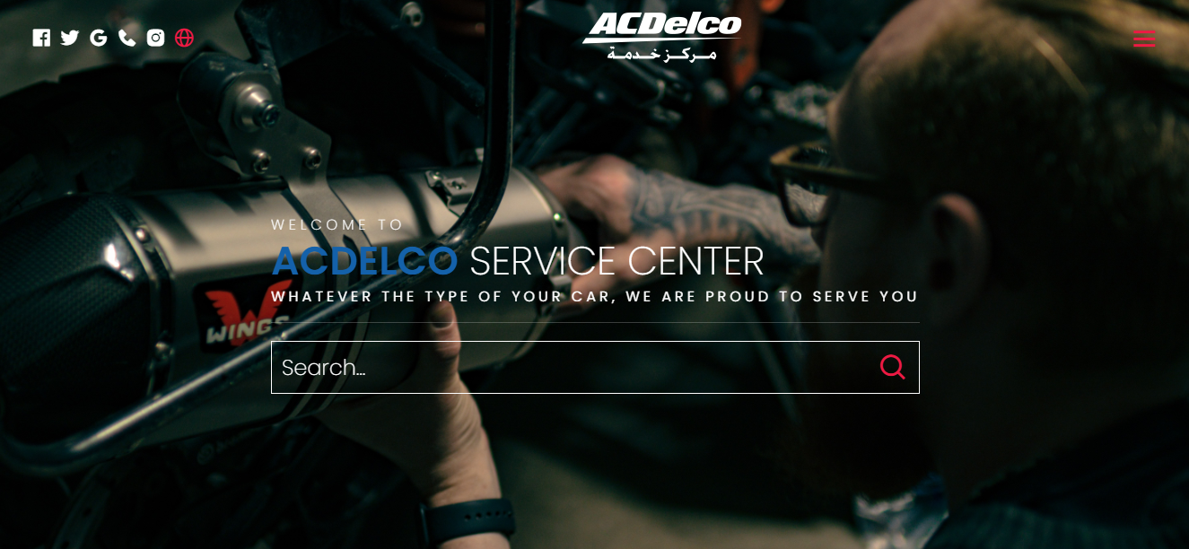 Demo Website Design & Development for AC Delco Service Center