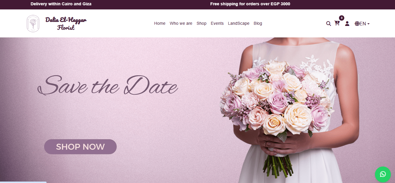 Website Design & Development for Dalia El-Haggar Florist